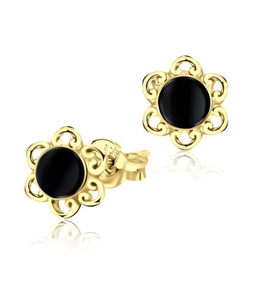 Gold Plated Stud Earring Blossom Shape ST-565-GP